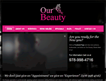 Tablet Screenshot of ourbeautybykelly.com